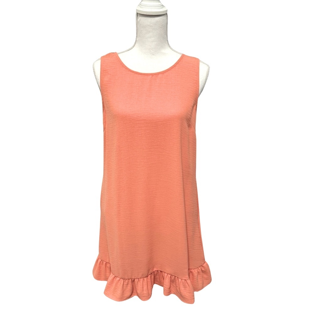 NWOT Peach Sleeveless Dress with Pockets - Small